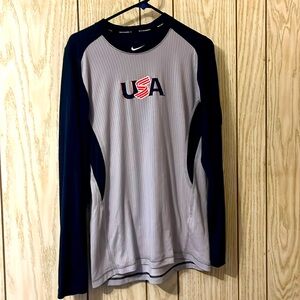 Men’s Dri-Fit Nike USA Baseball long sleeve shirt